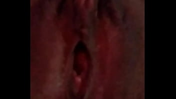 Jewish ladyboy close-up shines her shaved pussy solo
